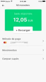 Canjeo de cupones en Mowiz-En la app, ve a "Menú" > "Mi monedero" y pincha en "Canjear cupón".