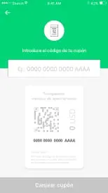 Canjeo de cupones en Mowiz-Si la app no reconoce el QR, pincha en "¿Problemas al escanear?" y podrás introducir manualmente el código alfanumérico del cupón.